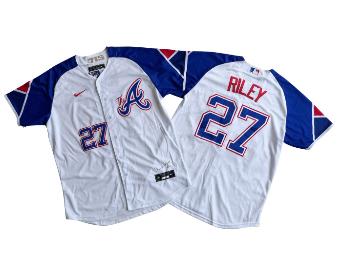 Atlanta Braves Jersey White City Version NO.27 RILEY