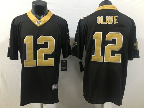 New Orleans Saints Jersey Black NO.12 OLAVE