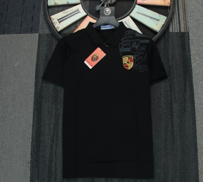 Porsche Crest Polo Shirt Black