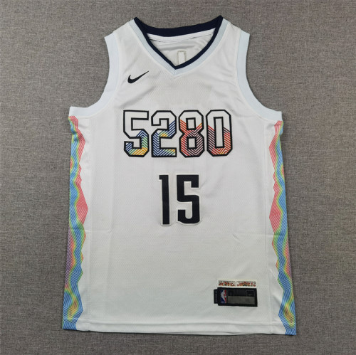 Denver Nuggets Kid Jersey White City Edition 24/25 NO.15 JOKIC