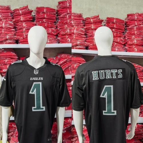 Philadelphia Eagles Jersey Fashion Version Black 2023 NO.1 HURTS