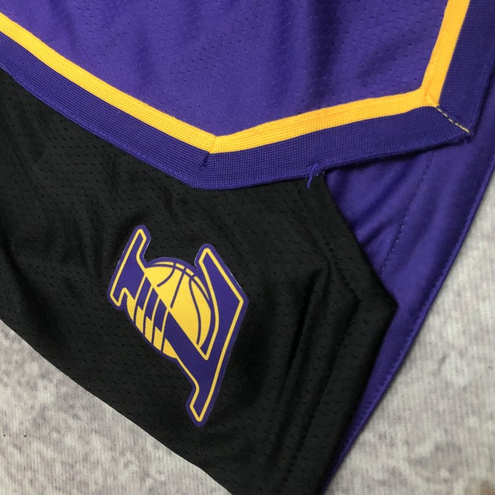 Los Angeles Lakers purple basketball shorts 2023