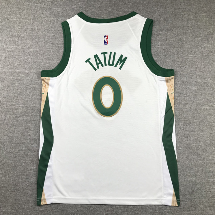 Boston Celtics KIds Jersey White City Edition 23/24 NO.0 TATUM