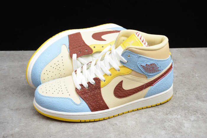 Air Jordan 1 Mid SE Fearless Maison Chateau Rouge CU2803-200