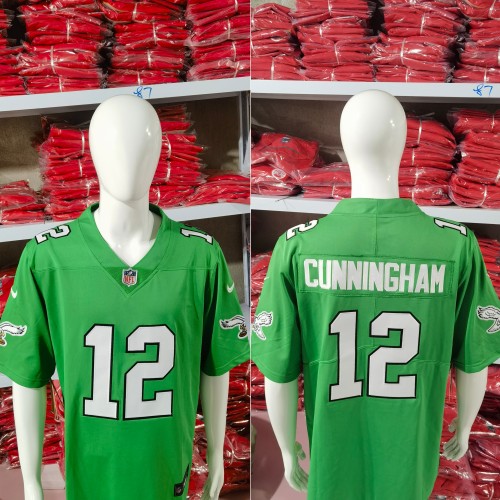Philadelphia Eagles Jersey Grass Green 2023 NO.12 CUNNINGHAM