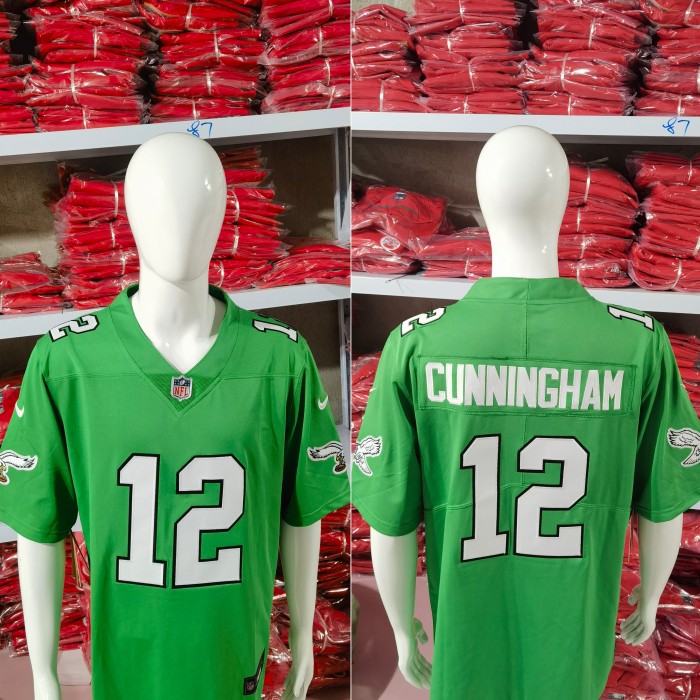 Philadelphia Eagles Jersey Grass Green 2023 NO.12 CUNNINGHAM