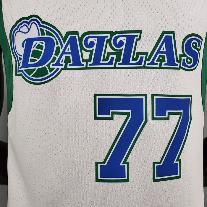 Luka Doncic Dallas Mavericks 2022 City Edition Swingman Jersey White and Green
