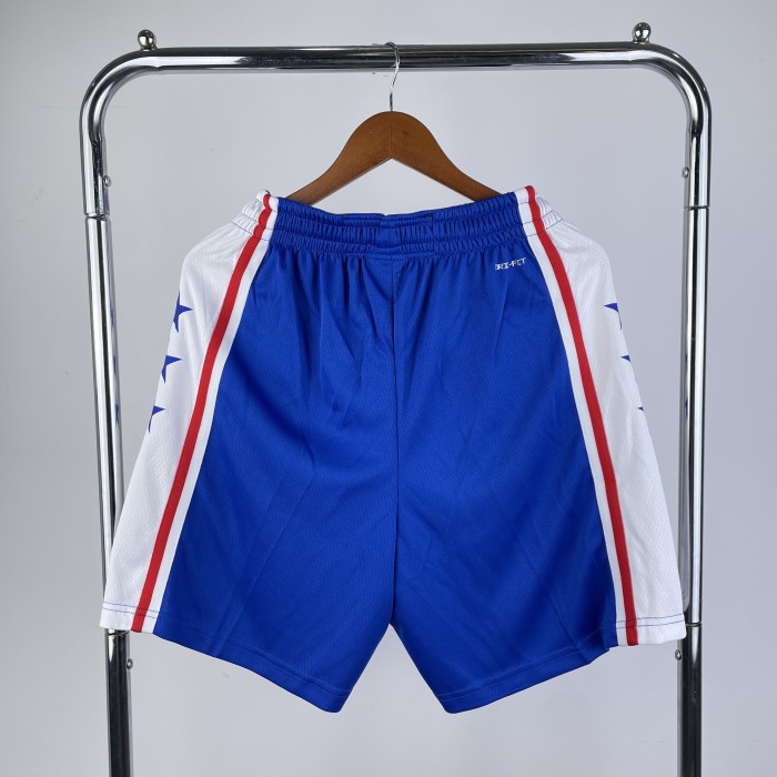 Philadelphia 76ers Game Shorts   Player Issued NBA Anniversary  Blue 22/23