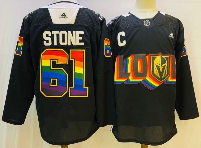 Vegas Golden Knights Jersey 2024 Winter Classic Black NO.61 STONE