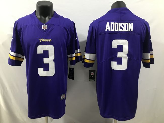 Minnesota Vikings Alternate Jersey Purple NO.3 ADDISON