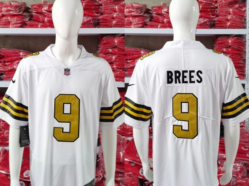 New Orleans Saints Jersey white gold lettering NO.9 BREES