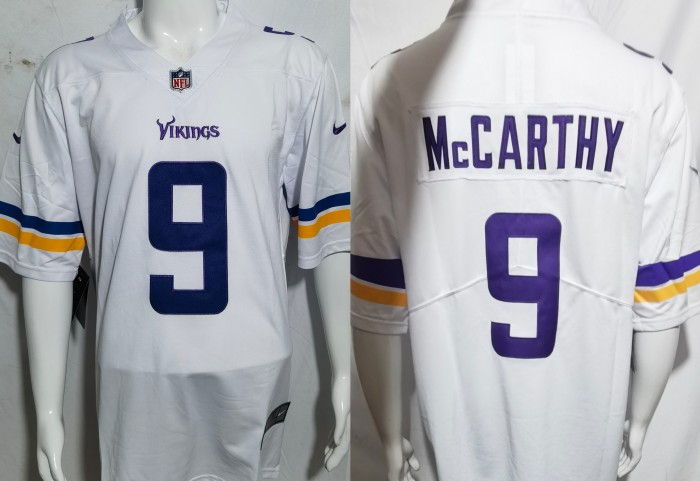 Minnesota Vikings Alternate Jersey White NO.9 McCARTHY