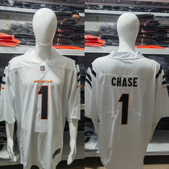 Cincinnati Bengals Jersey White NO.1 CHASE