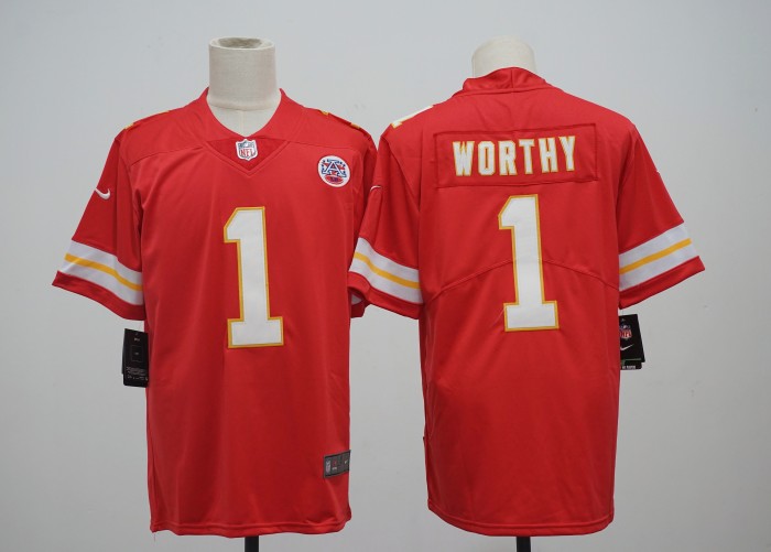 Kansas City Chiefs Jersey Red NO.1 WORTHY