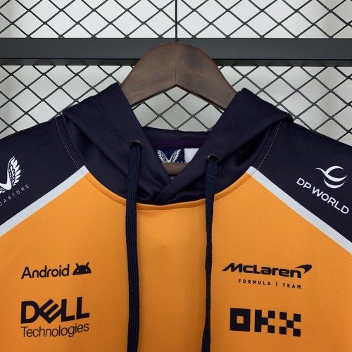 2025 McLaren Hoodie Orange NO Number