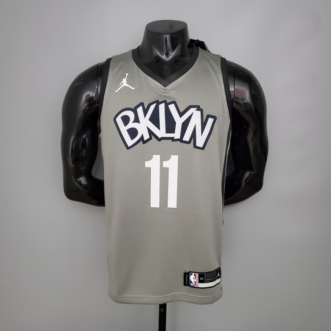 Kyrie Irving Brooklyn Nets Flying Man Swingman Jersey Gray