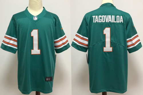 Miami Dolphins Jersey Green Retro NO.1 TAGOVAILOA
