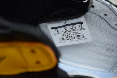 Air Jordan 1 Yellow Toe Black White AR1020-700