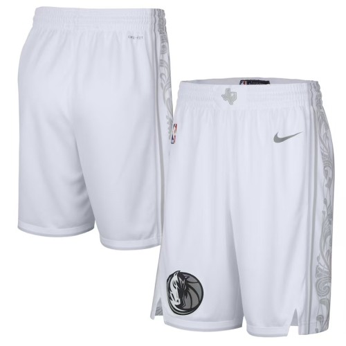 Dallas Mavericks Shorts City Edition White 24/25