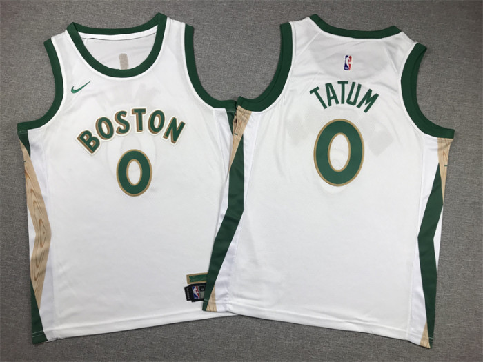 Boston Celtics KIds Jersey White City Edition 23/24 NO.0 TATUM