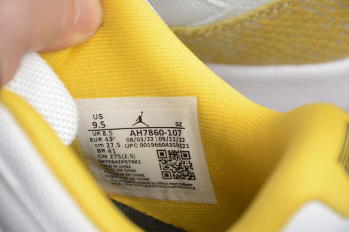 Air Jordan 11 Low Yellow snakeskin White Tour Sail AH7860-107