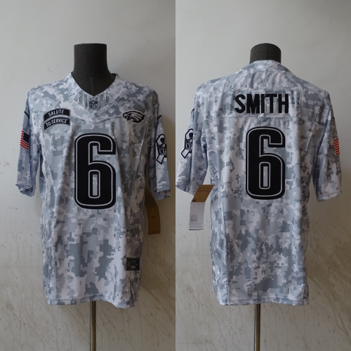 Dallas Cowboys Jersey Navy Salute NO.6 SMITH