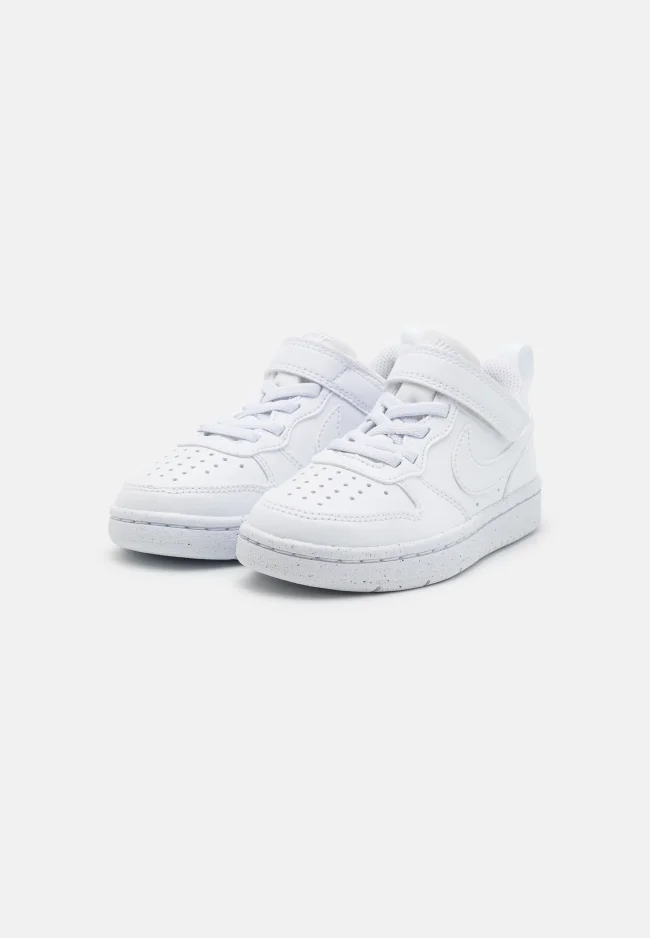 Air Force low-top children's leather sneakers Velcro FG22-36 White