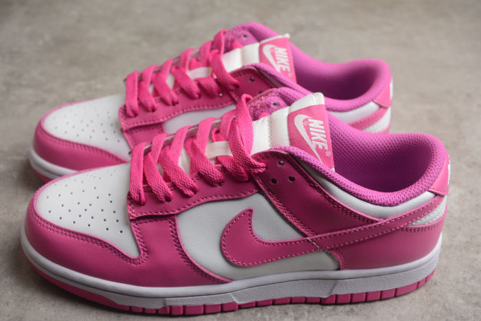 SB Dunk Low Active Fuchsia Pink White Shoes FJ0704-100