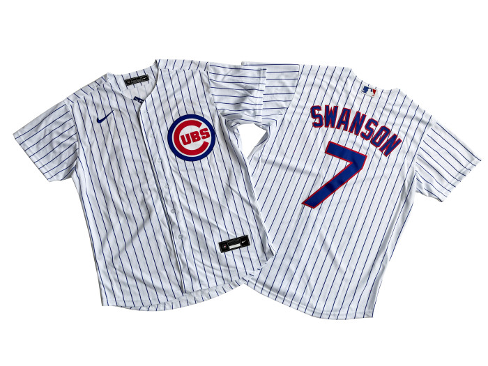 Chicago Cubs Jersey White Stripe Fan Version NO.7 SWANSON