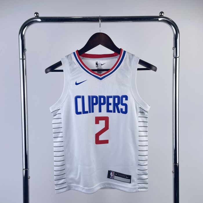 LA Clippers  Kids Basketball Jersey White Icon Edition No.2 LEONARO