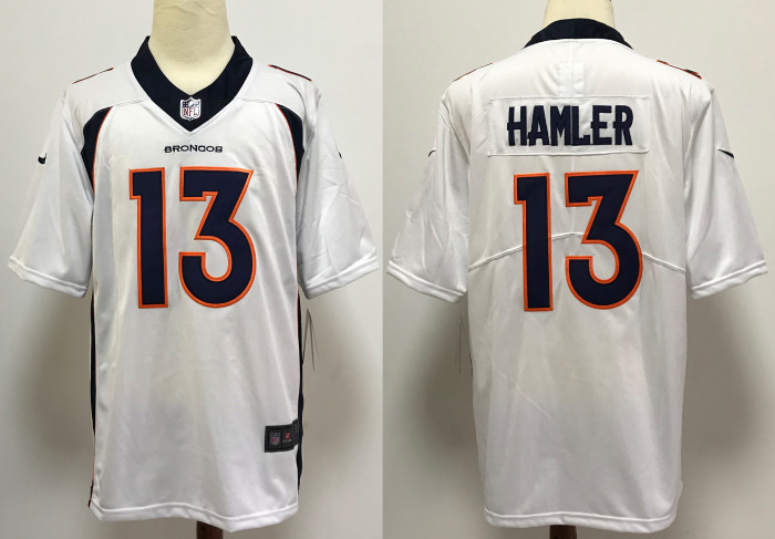 Denver Broncos Jersey White 2024 NO.13 HAMLER