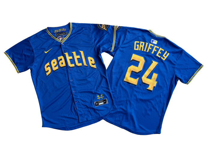 Seattle Mariners Jersey Blue City ​Version NO.24 GRIFFEY