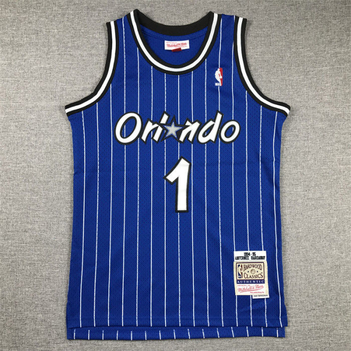 Orlando Magic Kids Jersey Blue Stripes Reprint Edition 03/04 NO.1 HARDAWAY