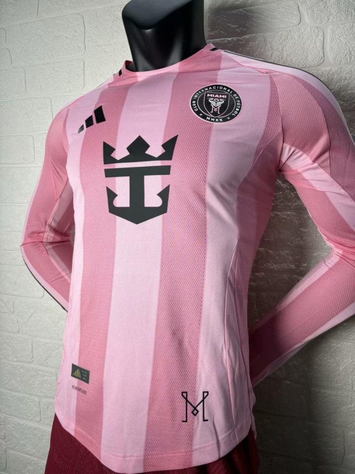 Inter Miami Home Man Player Version Long Sleeve Jersey 25/26