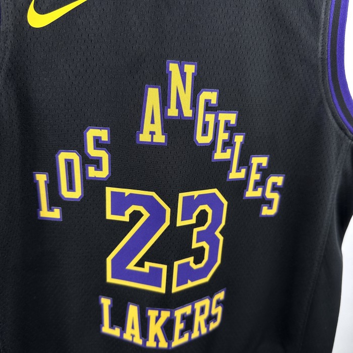 Los Angeles Lakers Kids Jersey City Edition 2023 No.23 JAMES