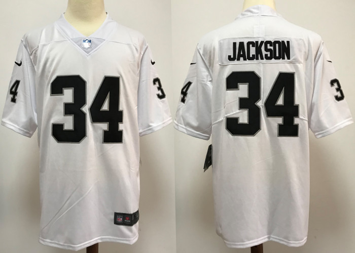 Las Vegas Raiders Jerseys White NO.34 JACKSON