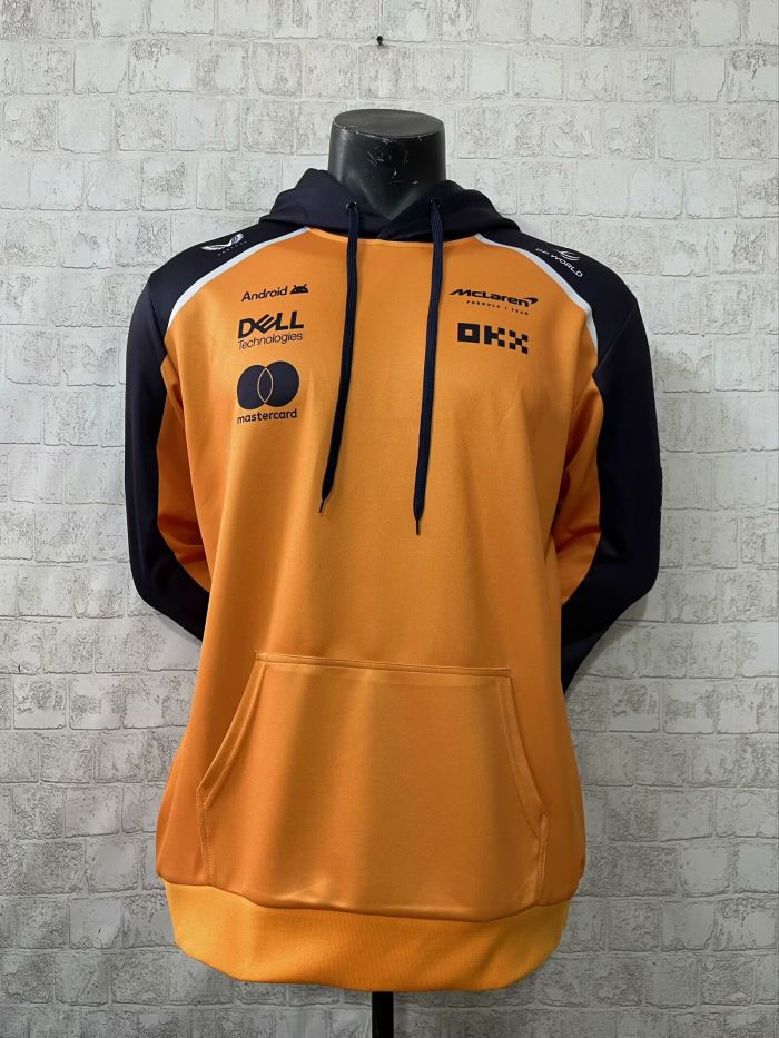 2025 McLaren Hoodie Orange NO Number