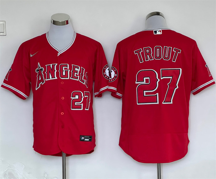 Los Angeles Angels Jersey Elite Edition Red NO.27 TROUT