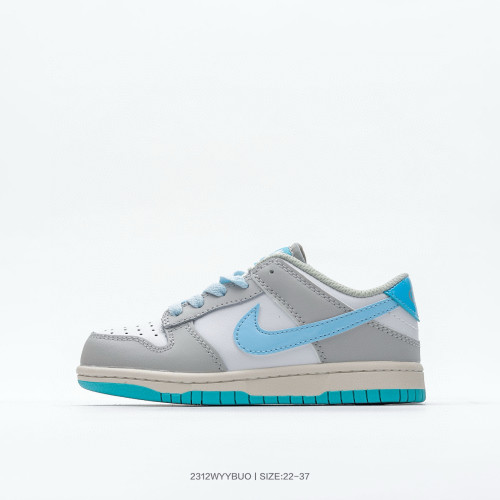 Nike SB Dunk Low Kids Low-Top Sneakers 520 Pack Ocean Bliss Blue Grey