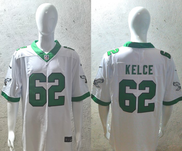 Philadelphia Eagles Retro Edition White 2023 NO.62 KELCE