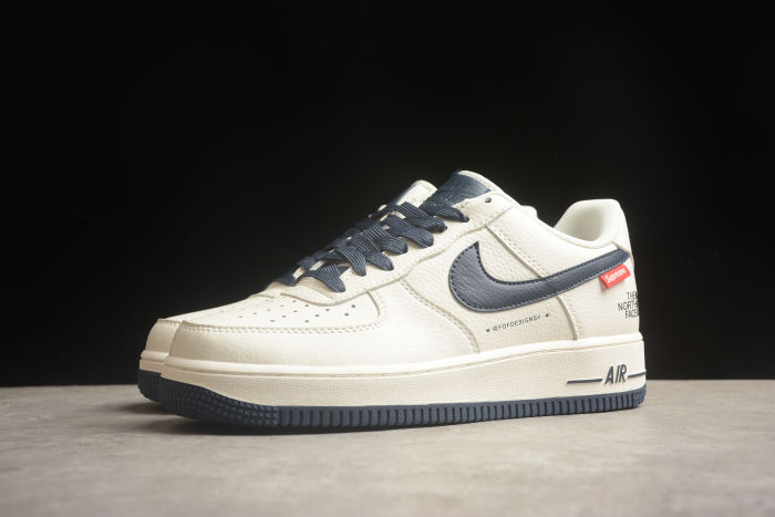 Supreme x The North Face x Nike Air Force 1 07 Low Dark Grey Off White SU2305-008