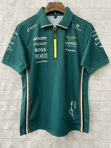 2025 Aston Martin Polo Shirt Green NO Number