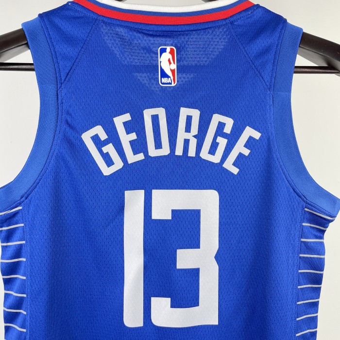 LA Clippers  Kids Basketball Jersey Blue Icon Edition No.13 GEORGE