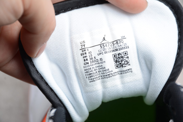 Air Jordan 1 Mid Notebook GS Yellow Orange Leather 554725-870