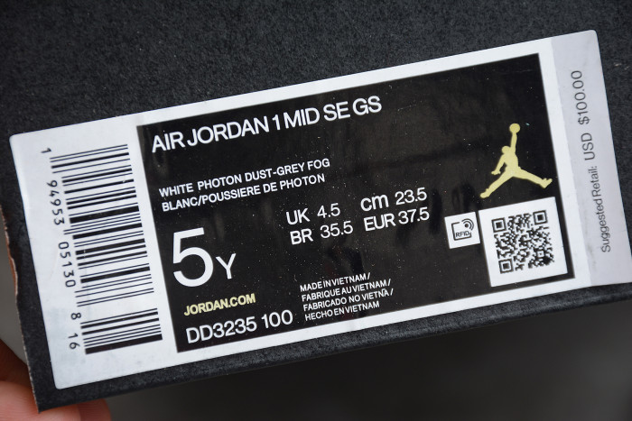 Air Jordan 1 Mid Grey Camo White Photon Dust DD3235-100