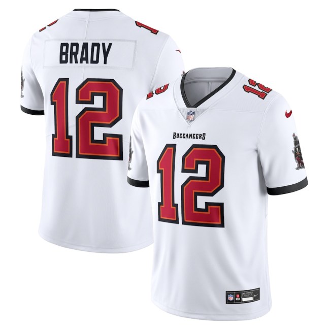 Tampa Bay Buccaneers Alternate Game Jersey White NO.12 BRADY
