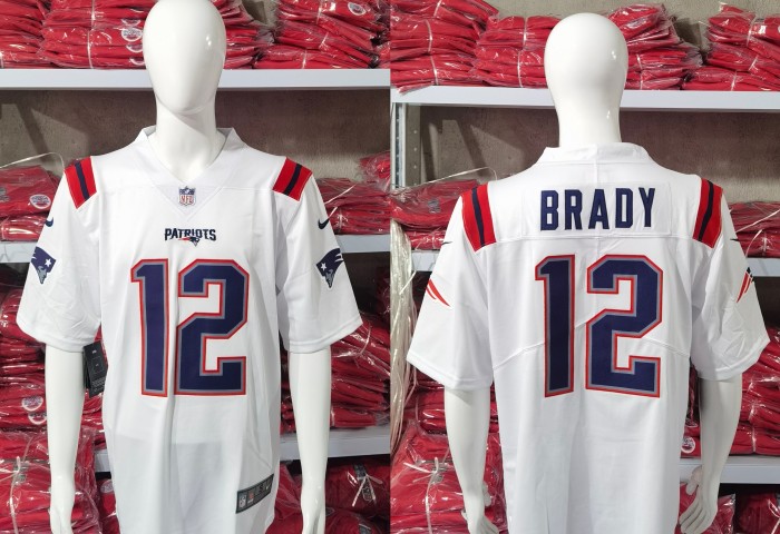 England Patriots Jersey White NO.12 BRADY