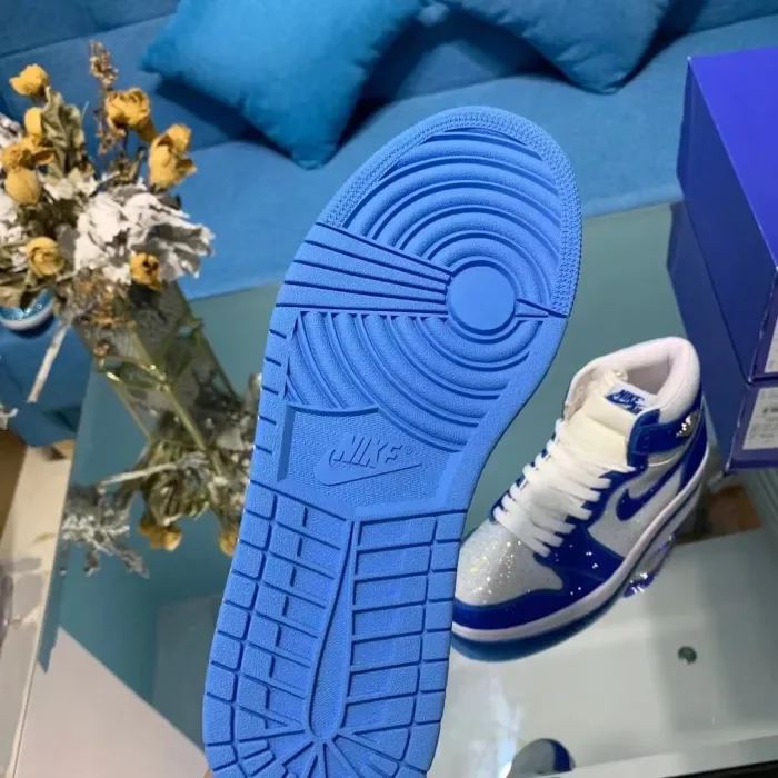 Air Jordan 1 Diamond DIY Blue White
