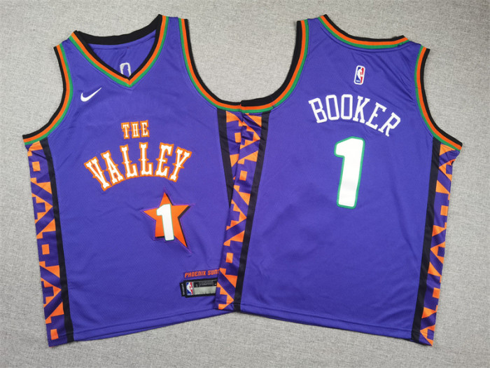 Phoenix Suns Kids Jersey City Edition 24/25 NO.1 BOOKER