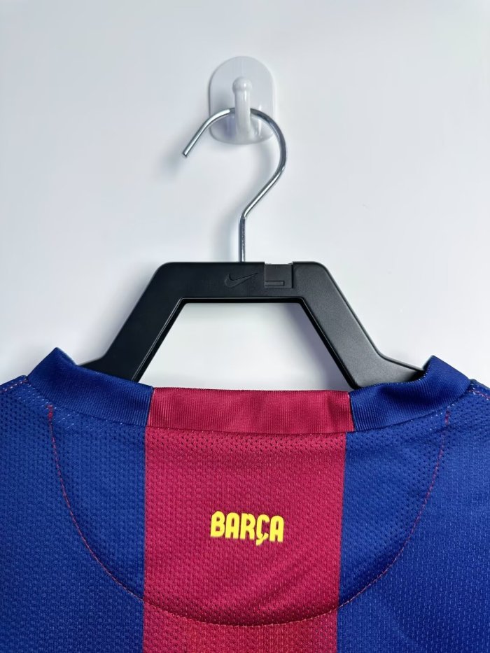 Barcelona Home Long Sleeve Retro Jersey 2014/15